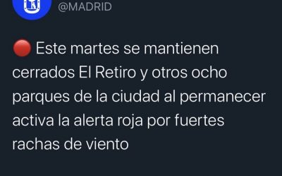 Se mantiene la alerta meteorológica: instalaciones cerradas