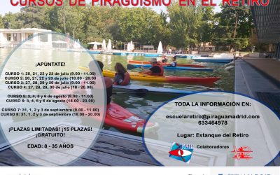 Cursos gratuitos de piragüismo en el Retiro